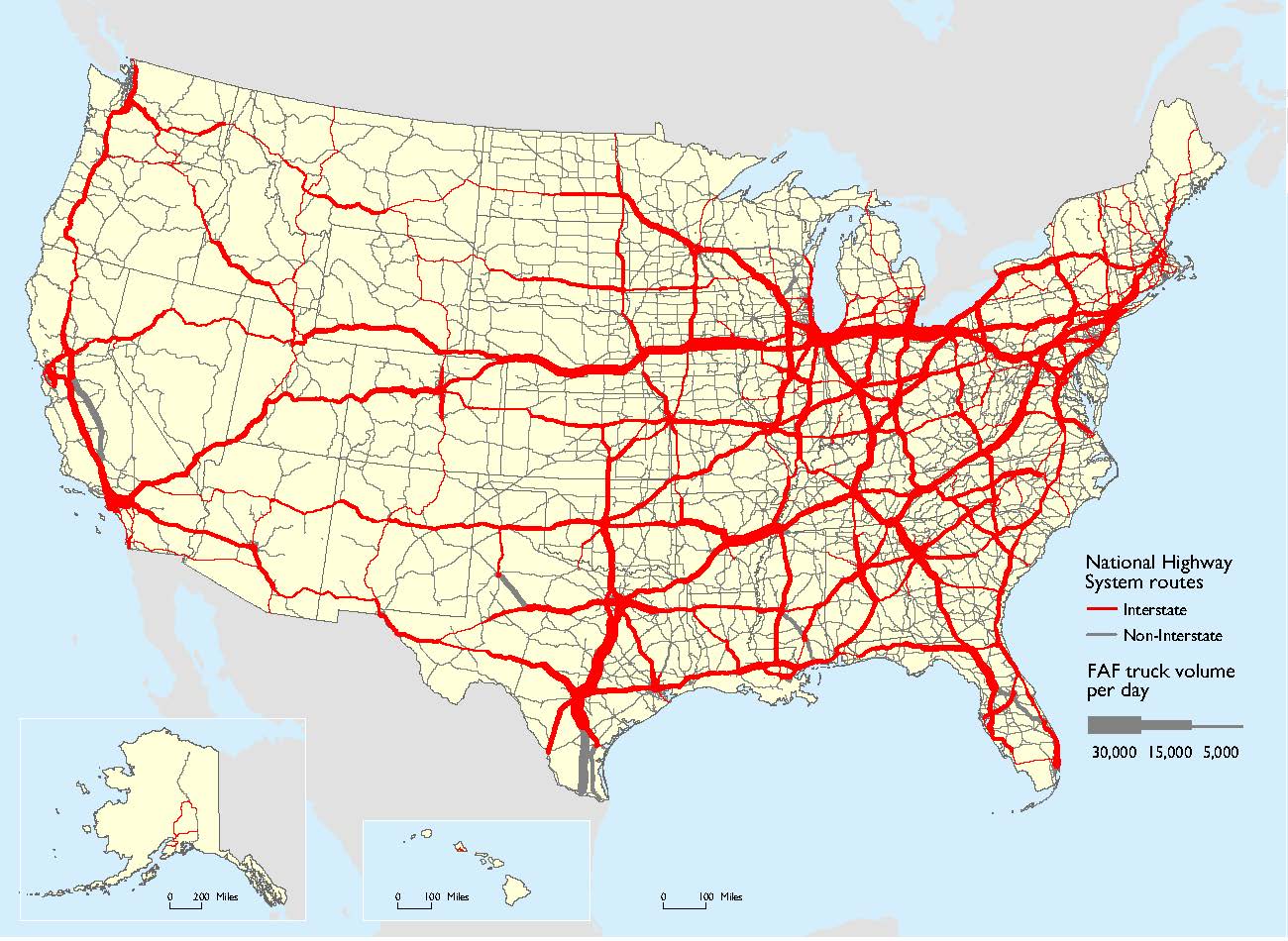 Us Toll Roads Map - Figure%203 4%20Average%20Daily%20Long Haul%20Truck%20Traffic%20on%20the%20NHS%202012%20[Converted]%20formerly%20Fig%203 5 0 